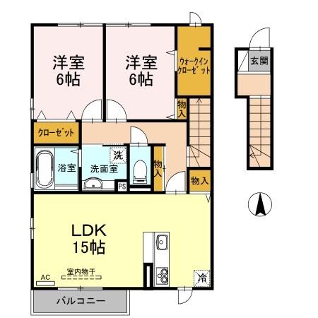 クラベリーナ清水　A棟の間取り