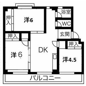 名古屋市守山区今尻町のマンションの間取り