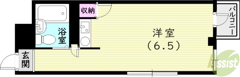 神戸市長田区浪松町のマンションの間取り