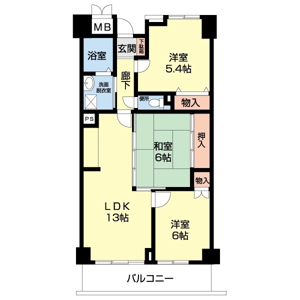 テレスハラの間取り