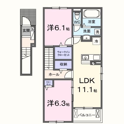 サンリバーＡの間取り