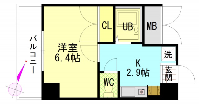 セントラルリバー西原の間取り