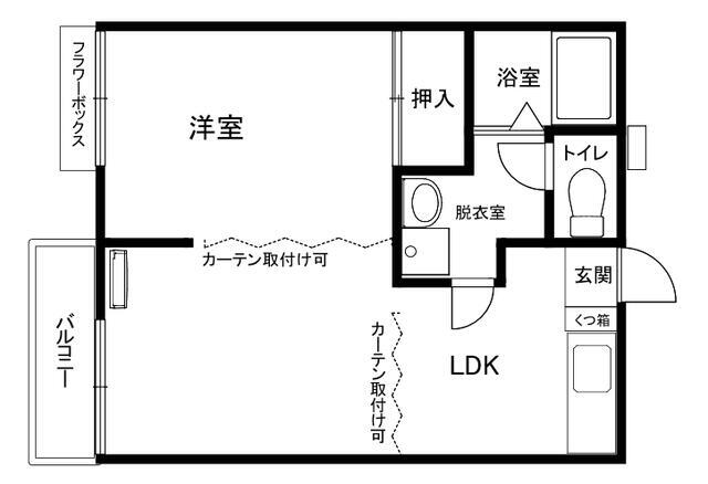 所沢市上新井のアパートの間取り