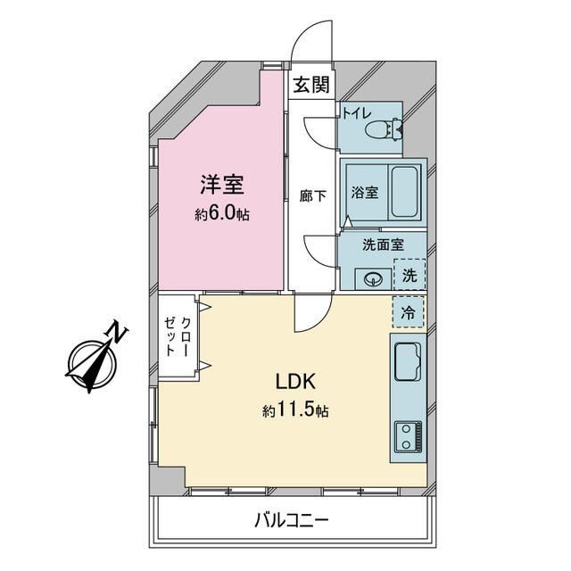 【所沢市緑町のマンションの間取り】