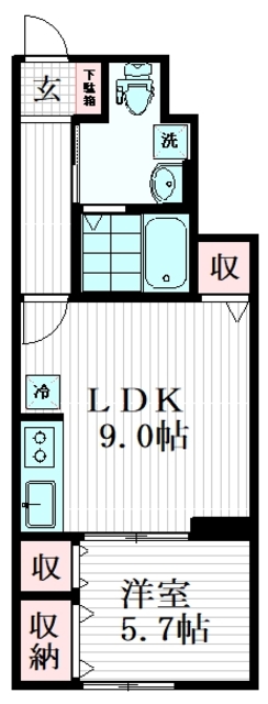 シュシュ宮崎町の間取り