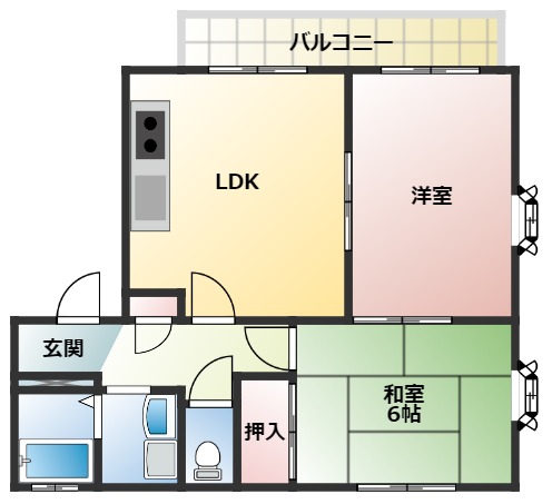 シャトーノーブルB棟の間取り