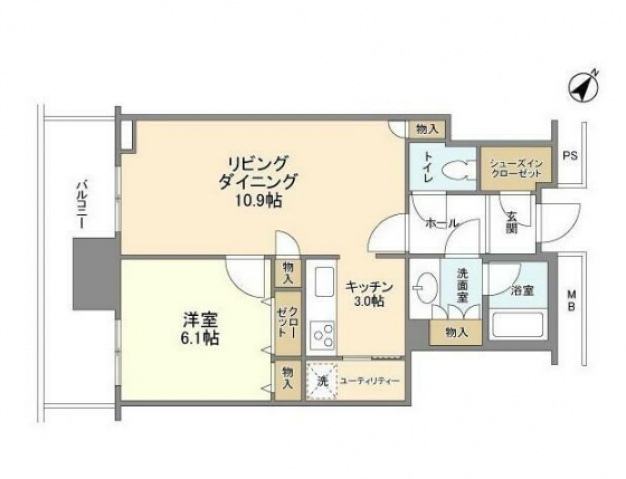 リガーレ日本橋人形町の間取り