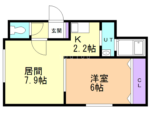 クレセールＮ１８の間取り