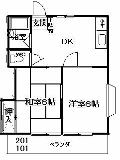 サンハイツの間取り