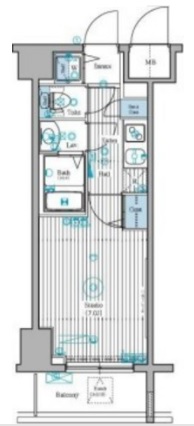 新宿区新宿のマンションの間取り