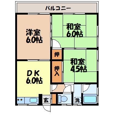 瀬川ハイツの間取り