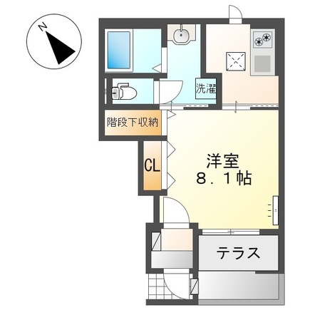 岸和田市磯上町のアパートの間取り