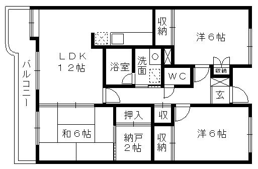 サンハイツ小枝の間取り