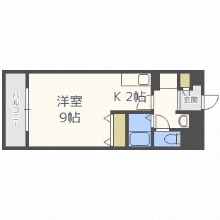 札幌市北区北三十四条西のマンションの間取り