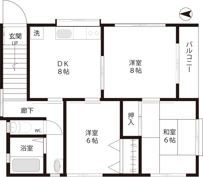 ラムローオバタの間取り