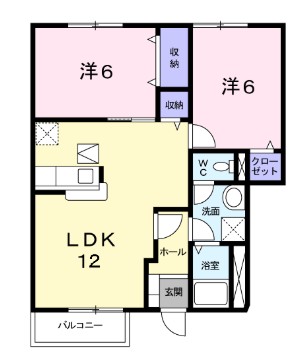 コーポシャルマンAの間取り