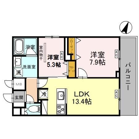 トリニティ三国ヶ丘の間取り