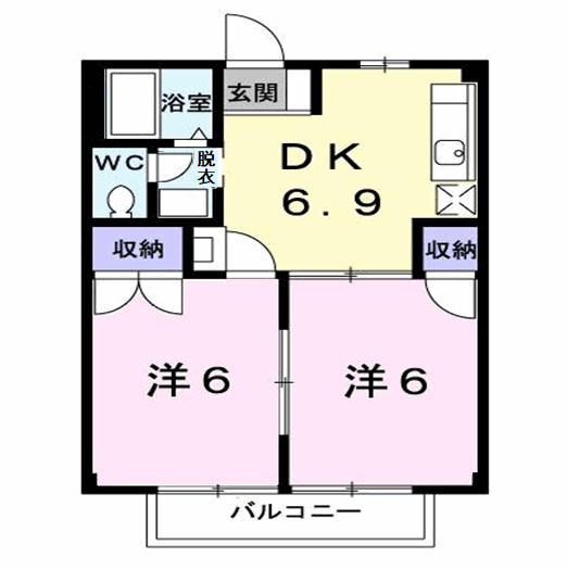 【八街市八街のアパートの間取り】