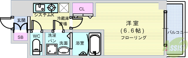 エスリード阿波座レジデンスの間取り