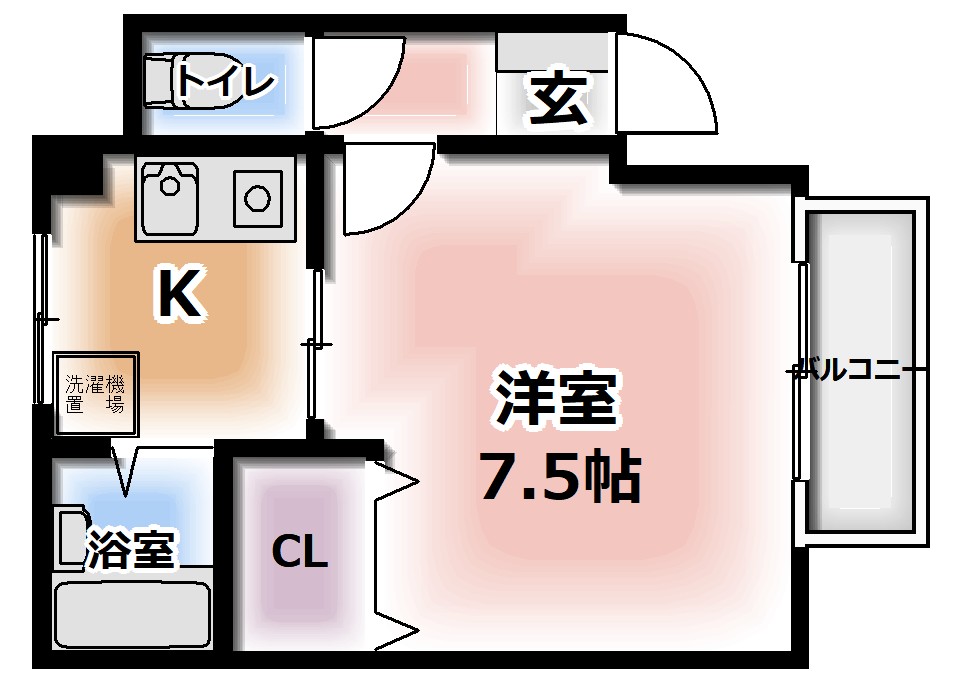 寝屋川市池田本町のアパートの間取り