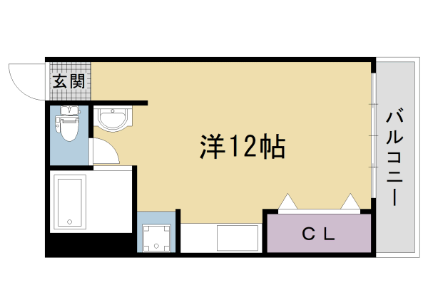 京都市右京区西京極葛野町のマンションの間取り