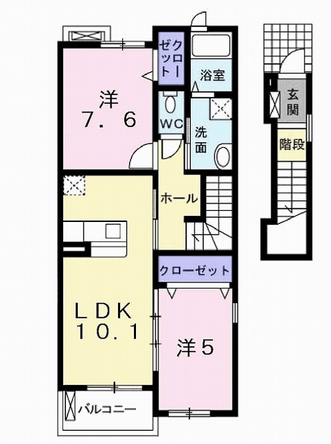 高砂市伊保東のアパートの間取り