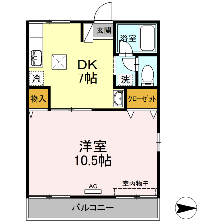 セジュール住吉Bの間取り