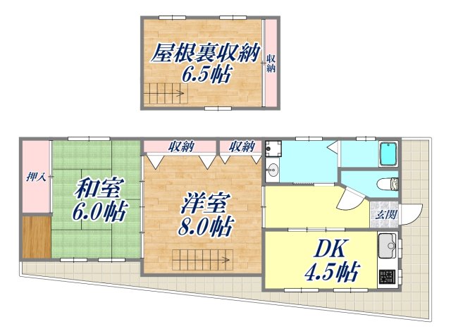 松原町一戸建ての間取り