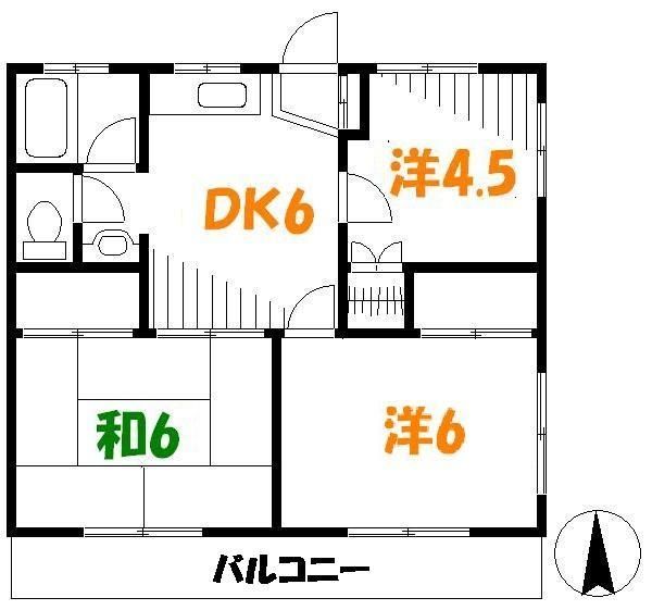 小金井市前原町のアパートの間取り