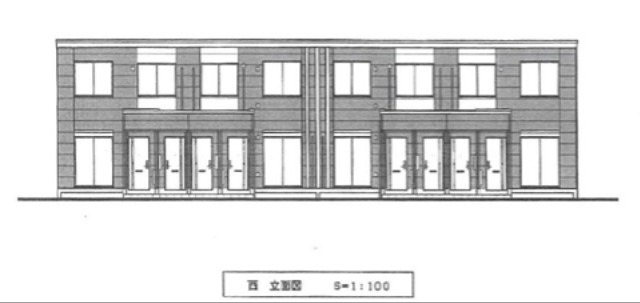 【越谷市神明町のアパートの建物外観】