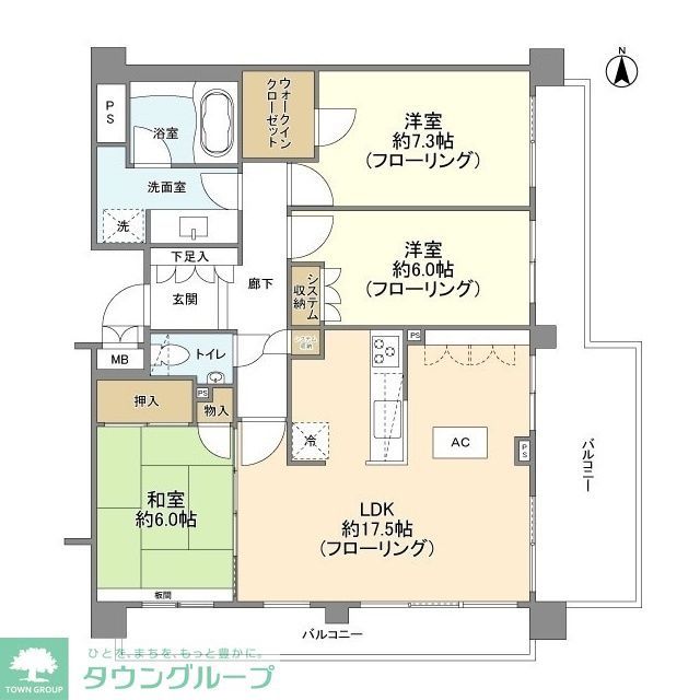 市川市真間のマンションの間取り