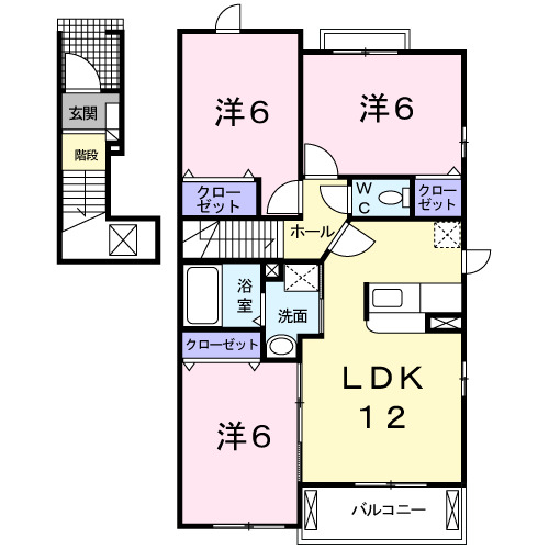 盛岡市渋民字小前田築18年の間取り