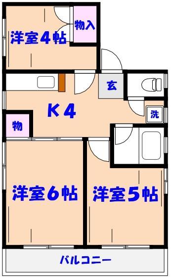 ハイツ橋本の間取り