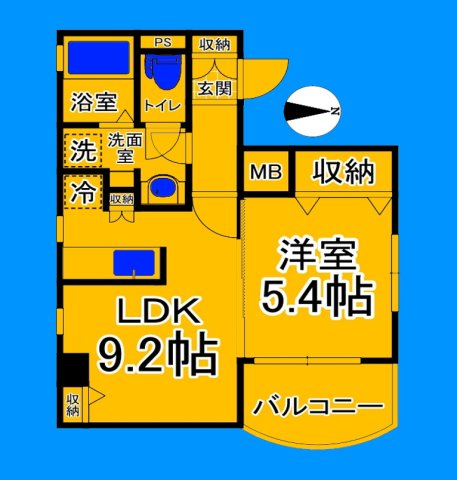 堺市北区東雲東町のマンションの間取り