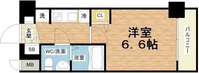 ワールドアイ阿波座WESTの間取り