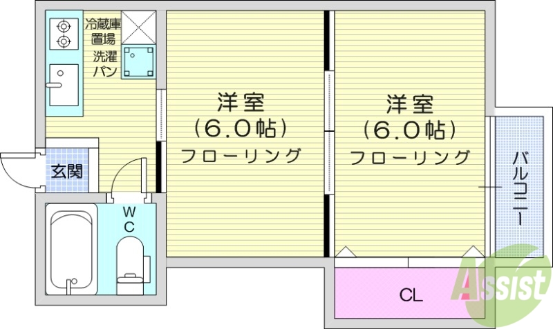 アーバンハイツ中江の間取り