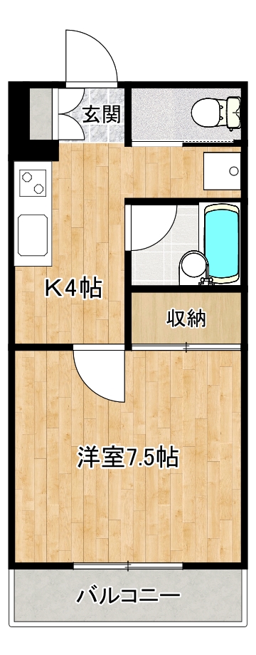 南国市東山町のマンションの間取り