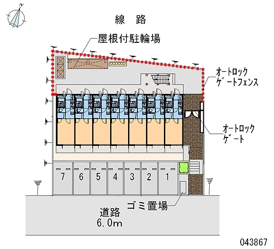 【レオパレス新鎌ヶ谷ＫＩＹＯＴＡの駐車場】