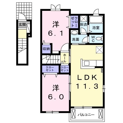 グランツ　絆　Ｂの間取り