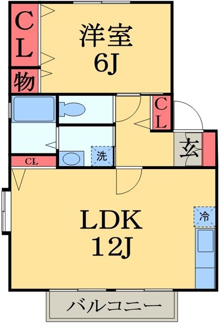 千葉市緑区おゆみ野のアパートの間取り