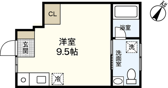 広島県広島市西区草津浜町（アパート）の賃貸物件の間取り