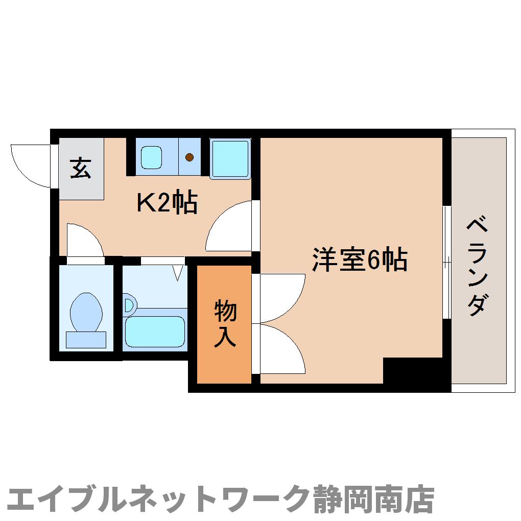 静岡市駿河区馬渕のマンションの間取り