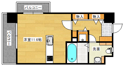 広島市西区観音本町のマンションの間取り