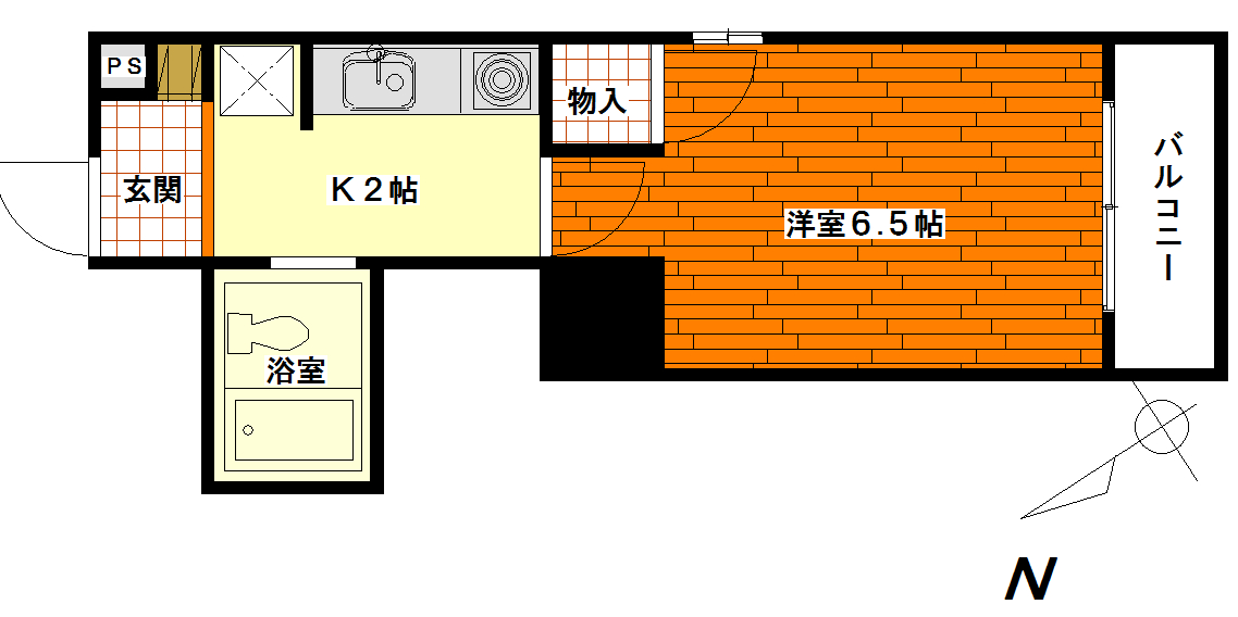 ダイアパレス比治山パークサイドの間取り