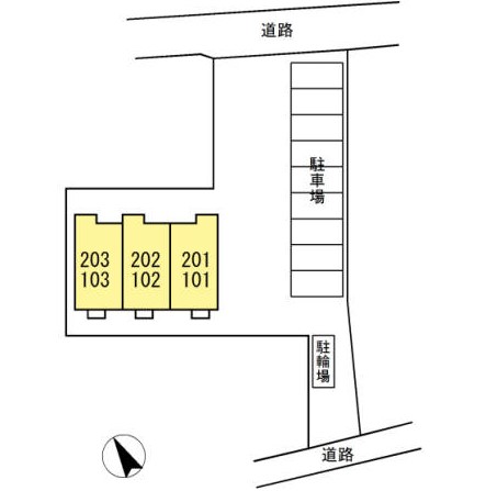 【プロニティ鴨田の駐車場】