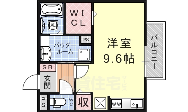 大津市北大路のアパートの間取り