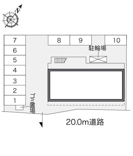 【レオパレスメイプルヒルズの駐車場】