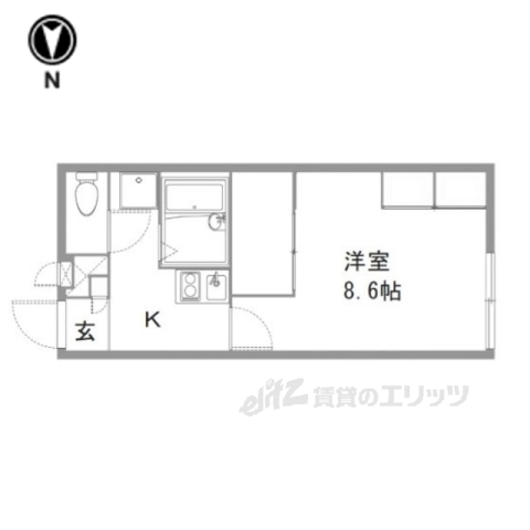 【枚方市茄子作北町のアパートの間取り】