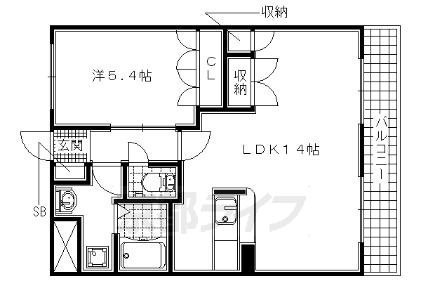 綴喜郡井手町大字井手のアパートの間取り