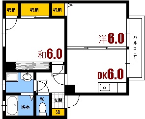 広島市安芸区矢野東のアパートの間取り